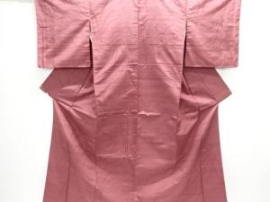 アンティーク　草葉模様織出し手織り紬着物